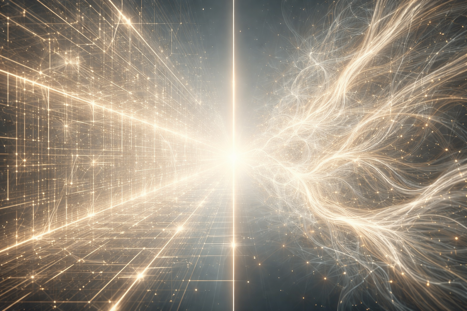 VEIL primary image showing luminous architecture and obscured perception.